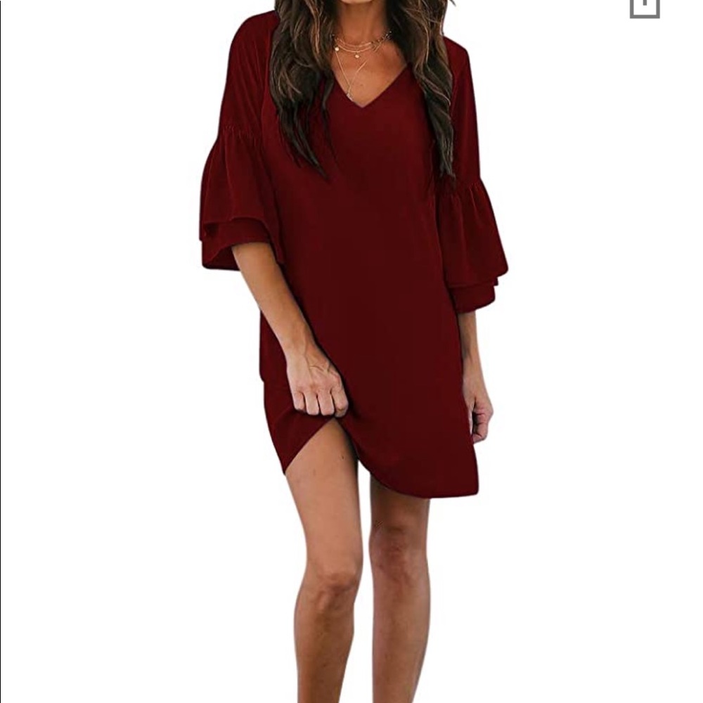 BRAND NEW red wine dress